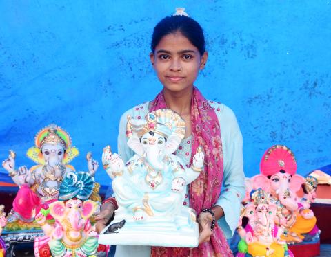 Glimpses of the Preparations for auspicious occasion of Ganesh Chaturthi Festival, in New Delhi on September 07, 2024.