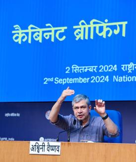  Shri Ashwini Vaishnaw briefing the media on Cabinet decisions at National Media Centre, in New Delhi